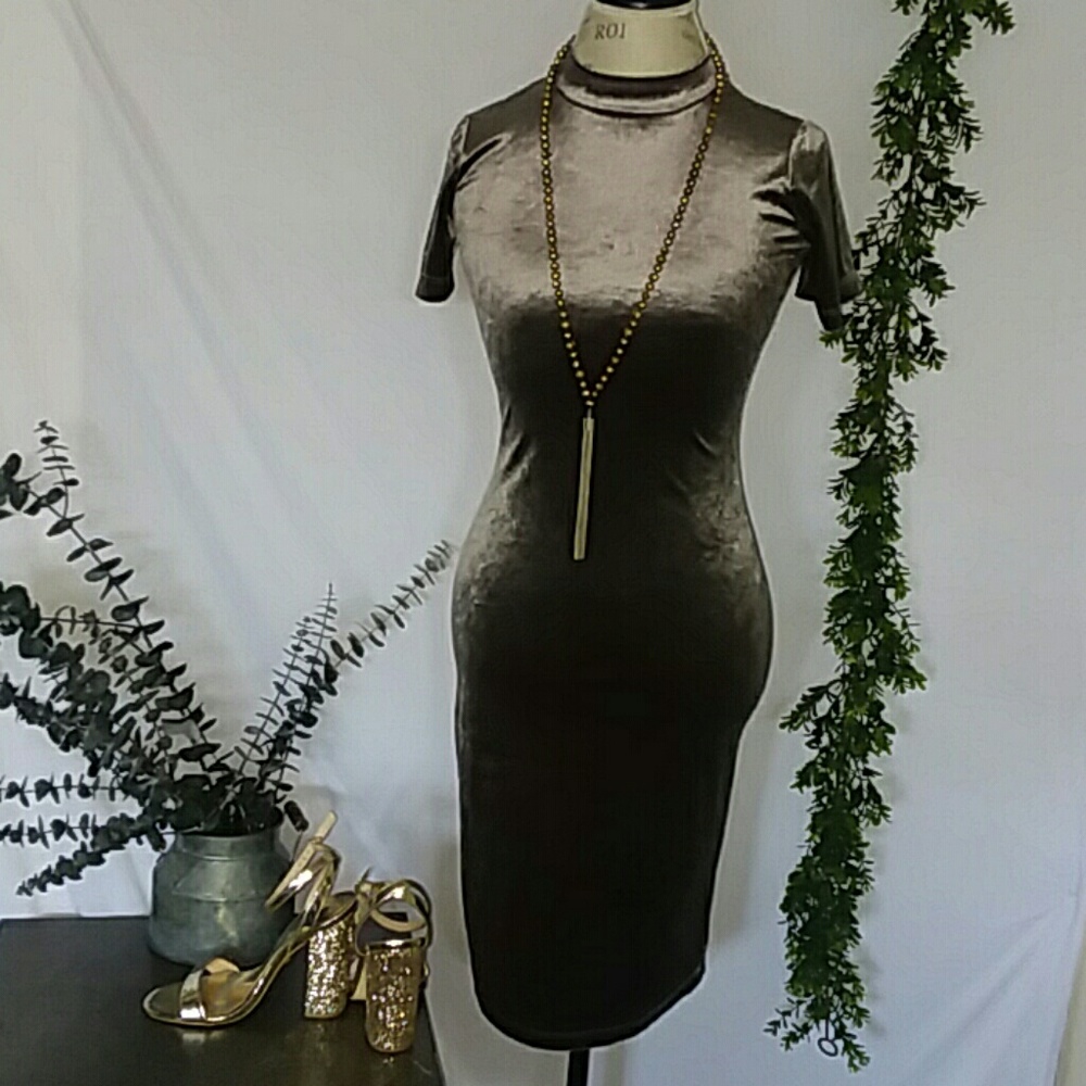 Zara Trafaluc bronze dress S.